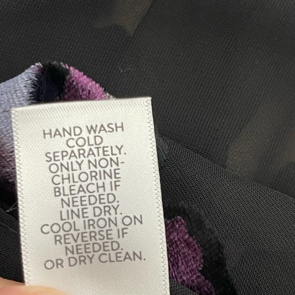 J. Jill | Velvet Burnout Floral Wrap Coverup Whimsigoth Dark Romance One Size - Picture 6 of 6